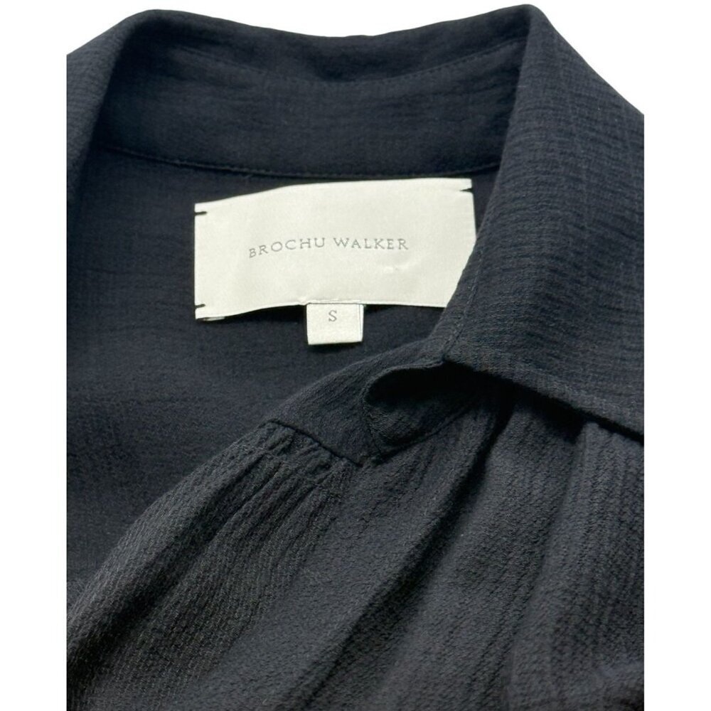 Brochu Walker Women's Madsen Maxi Dress Black Sleeveless Tie Waist Gauzy Size S - Picture 8 of 11